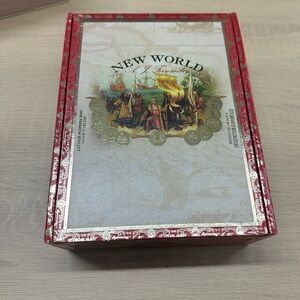 A.J. Fernandez Wooden Cigar Box with Paper Decorations LifT Top